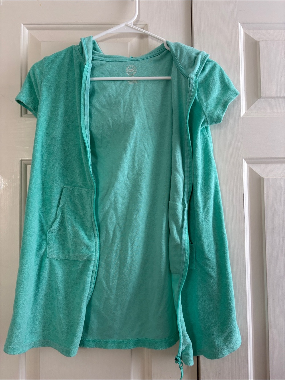 wonder nation Aqua Green Kids' Tee Label Print